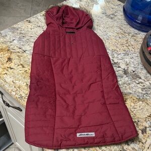 Eddie Bauer Burgundy Dog Puffer Coat